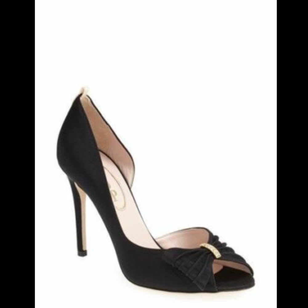NEW Sarah Jessica Parker SJP Doris‎ Grosgrain Half d'Orsay Pump [SZ 39.5 ]